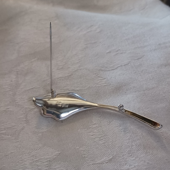 Kai-Yin Lo Sterling Silver Calla Lilly Brooch, WWF Collection - Picture 7 of 11